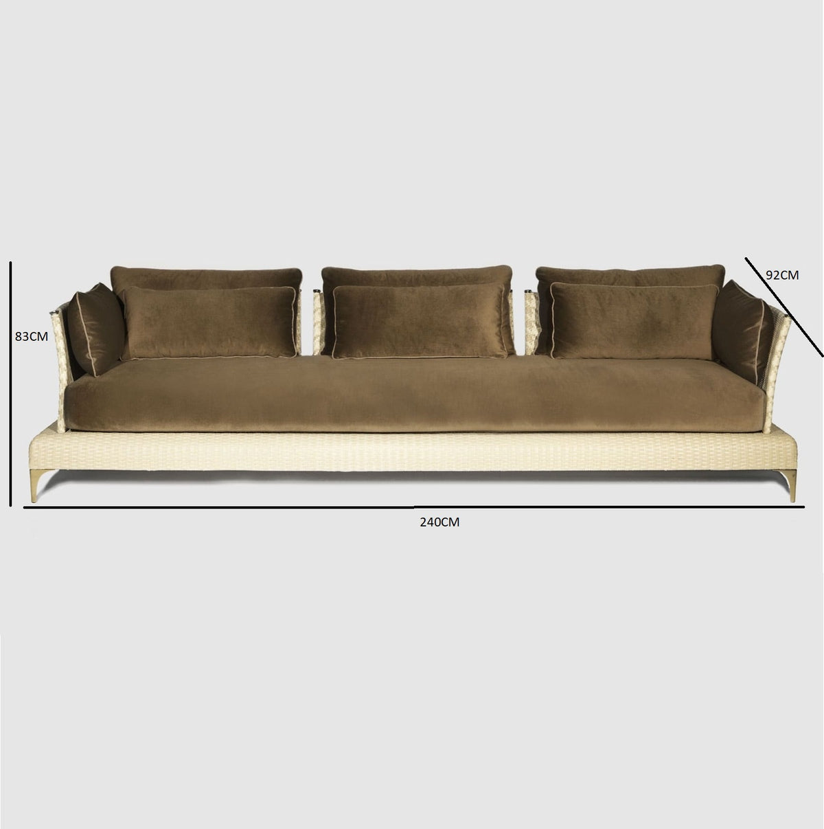 Palm Beach Brown Leather Outdoor Sofas