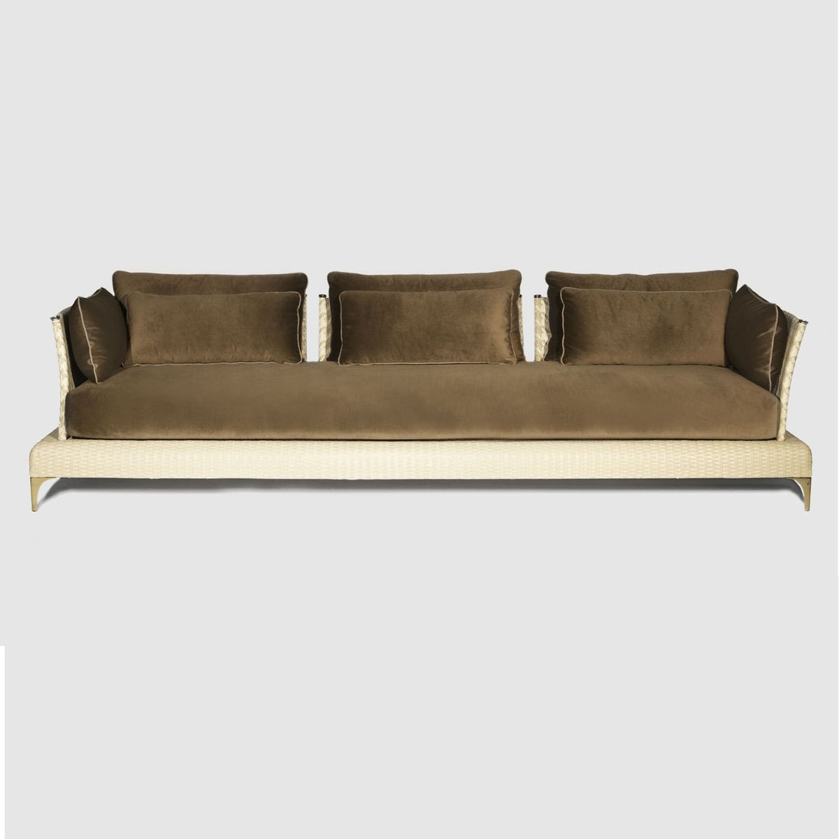 Palm Beach Brown Leather Outdoor Sofas