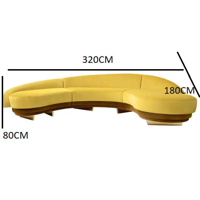 sole curved sofa