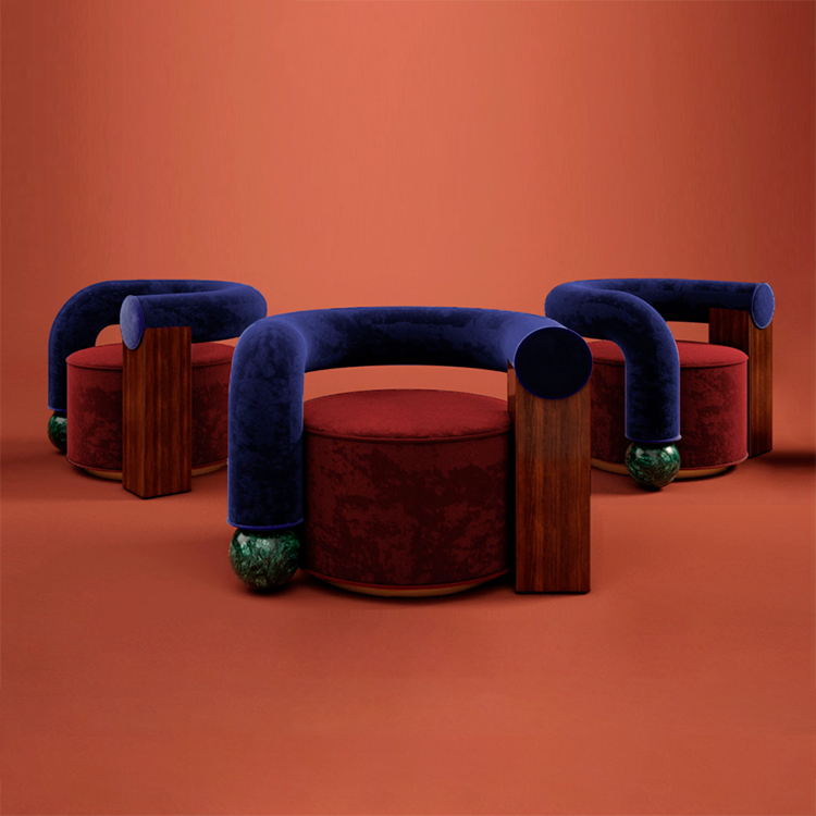 Distinct Velvet single sofa