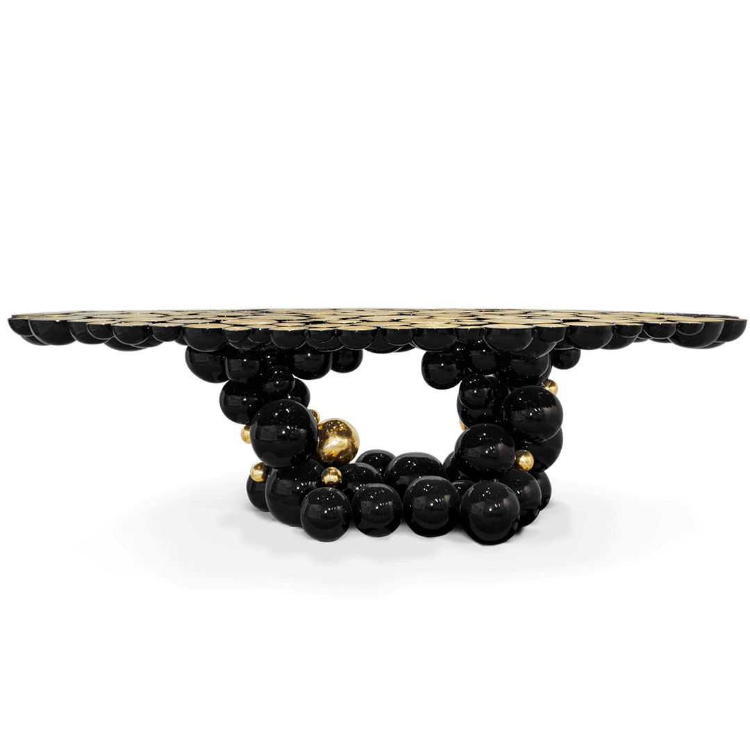 Black and Gold Dining Table - Orbit
