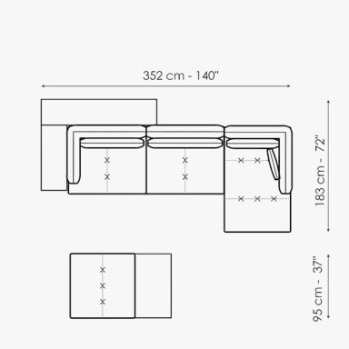 Aliante sofa from high quality material