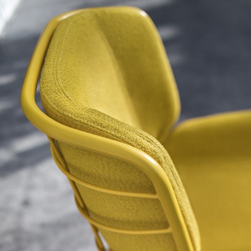 Skin yellow bar stool