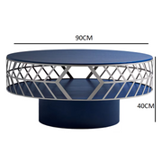 Lok round blue coffee table