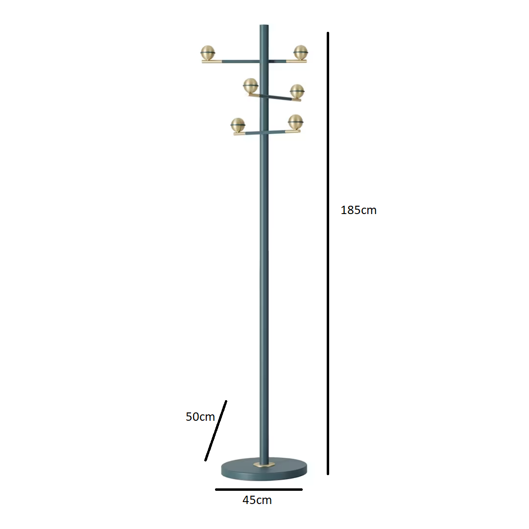 Jane petrol-blue coatrack