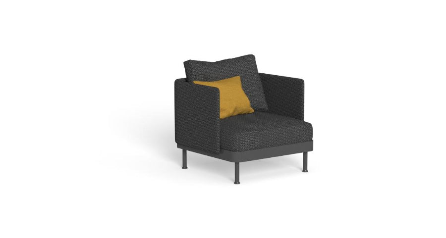 Slam Outdoor Chairs in Metallic Grey