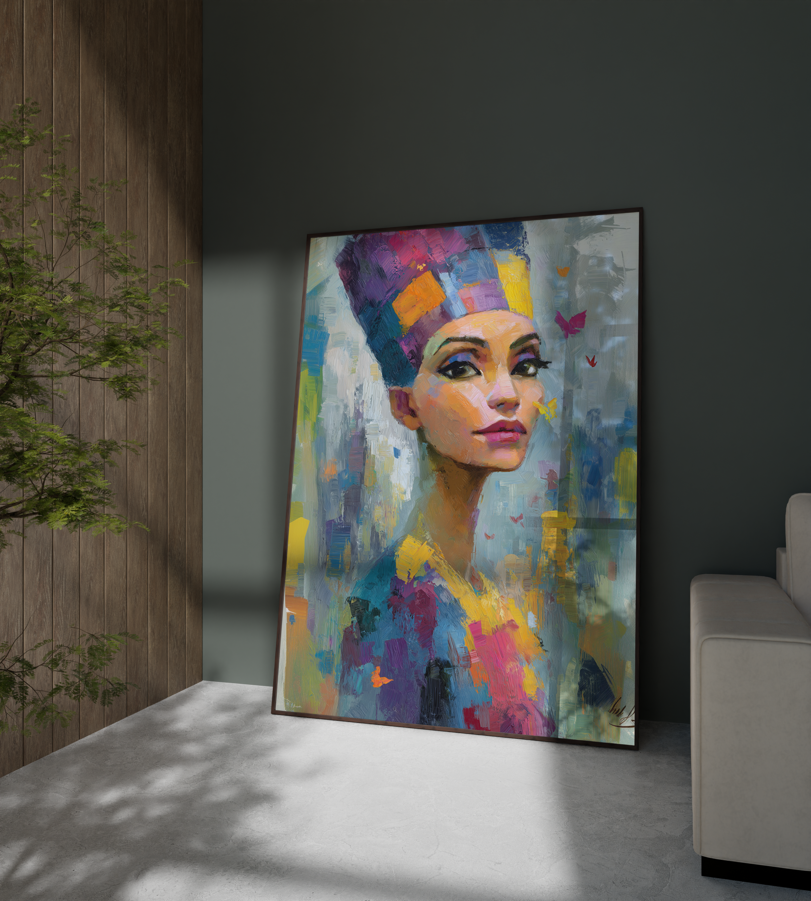 Nefertiti Majesty Hand Painted Art
