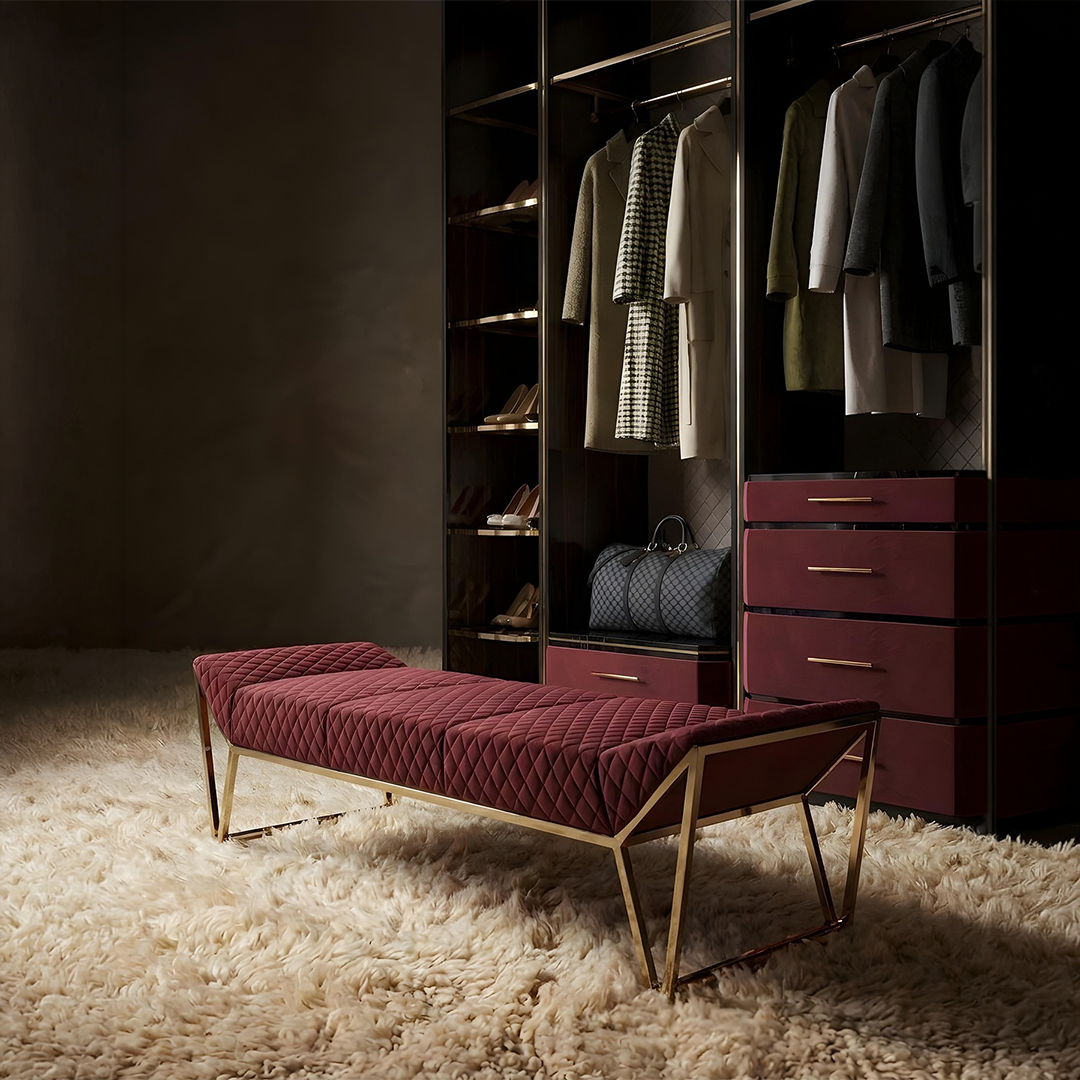 Velour Crown Bench