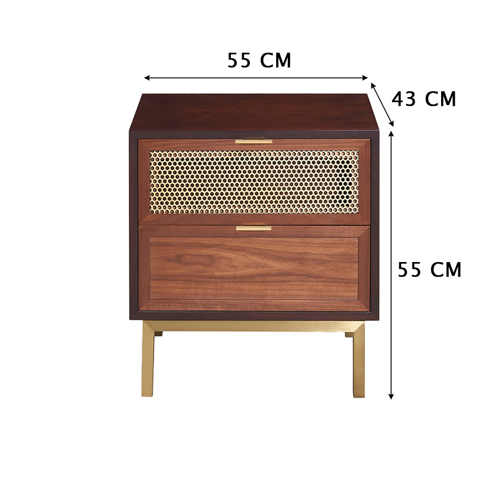 Sleek Metal-Leg Nightstand