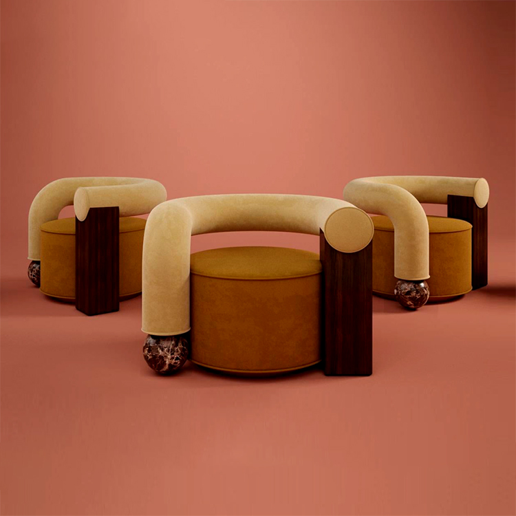 Distinct Velvet single sofa