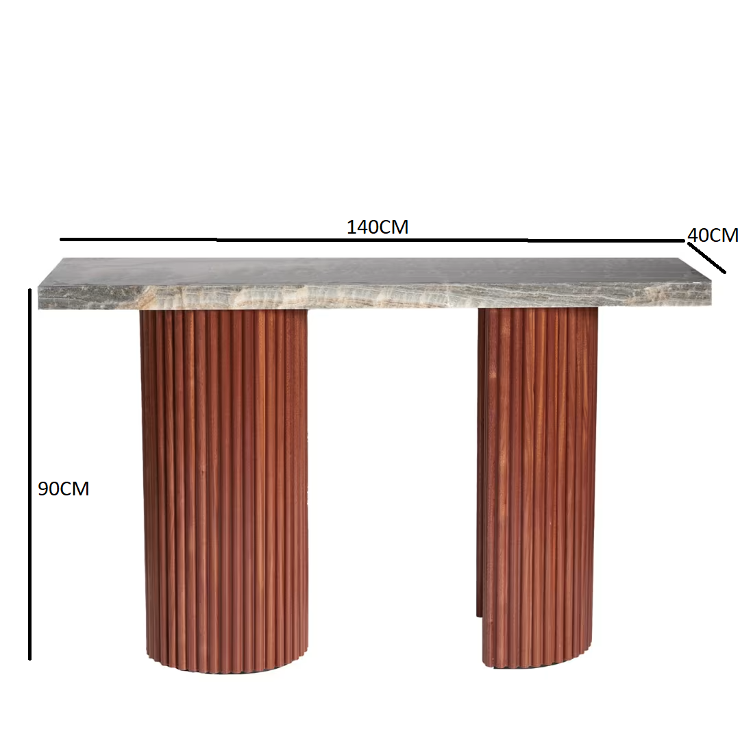 Alchimia aral tiger gray onyx console