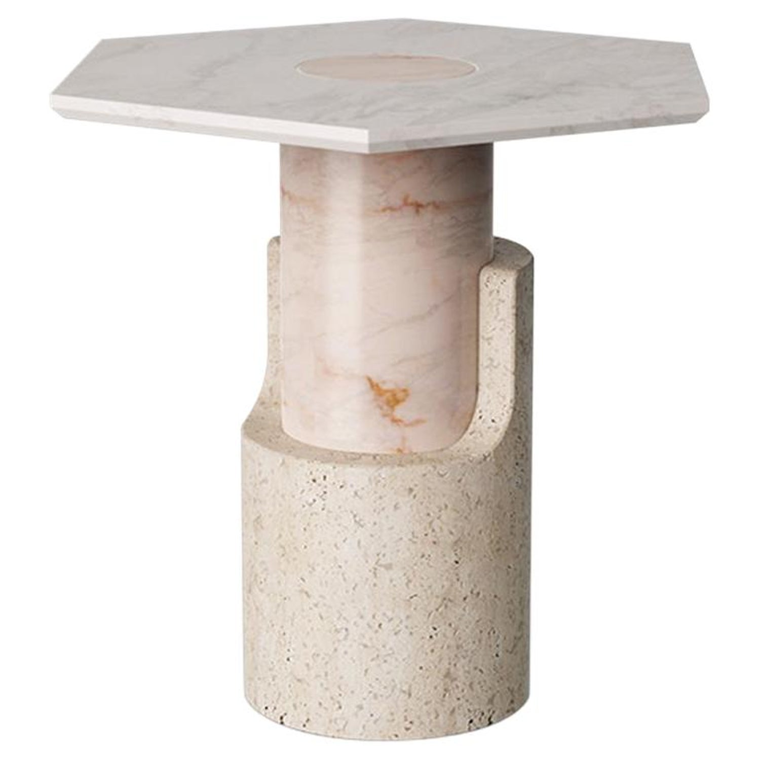 Long geometric side table