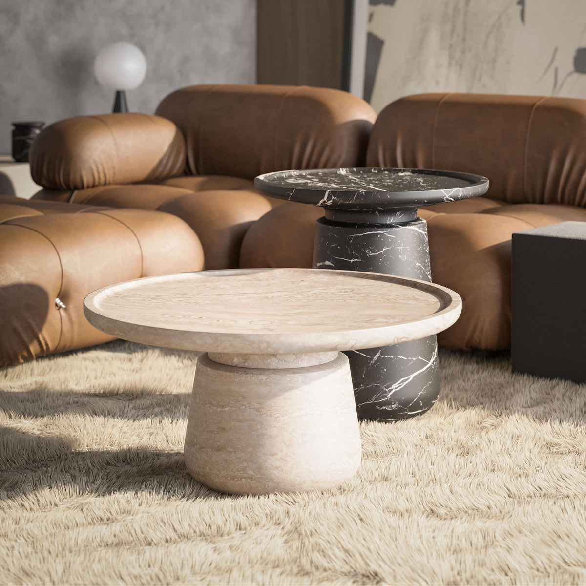 Distinctive circular coffee table