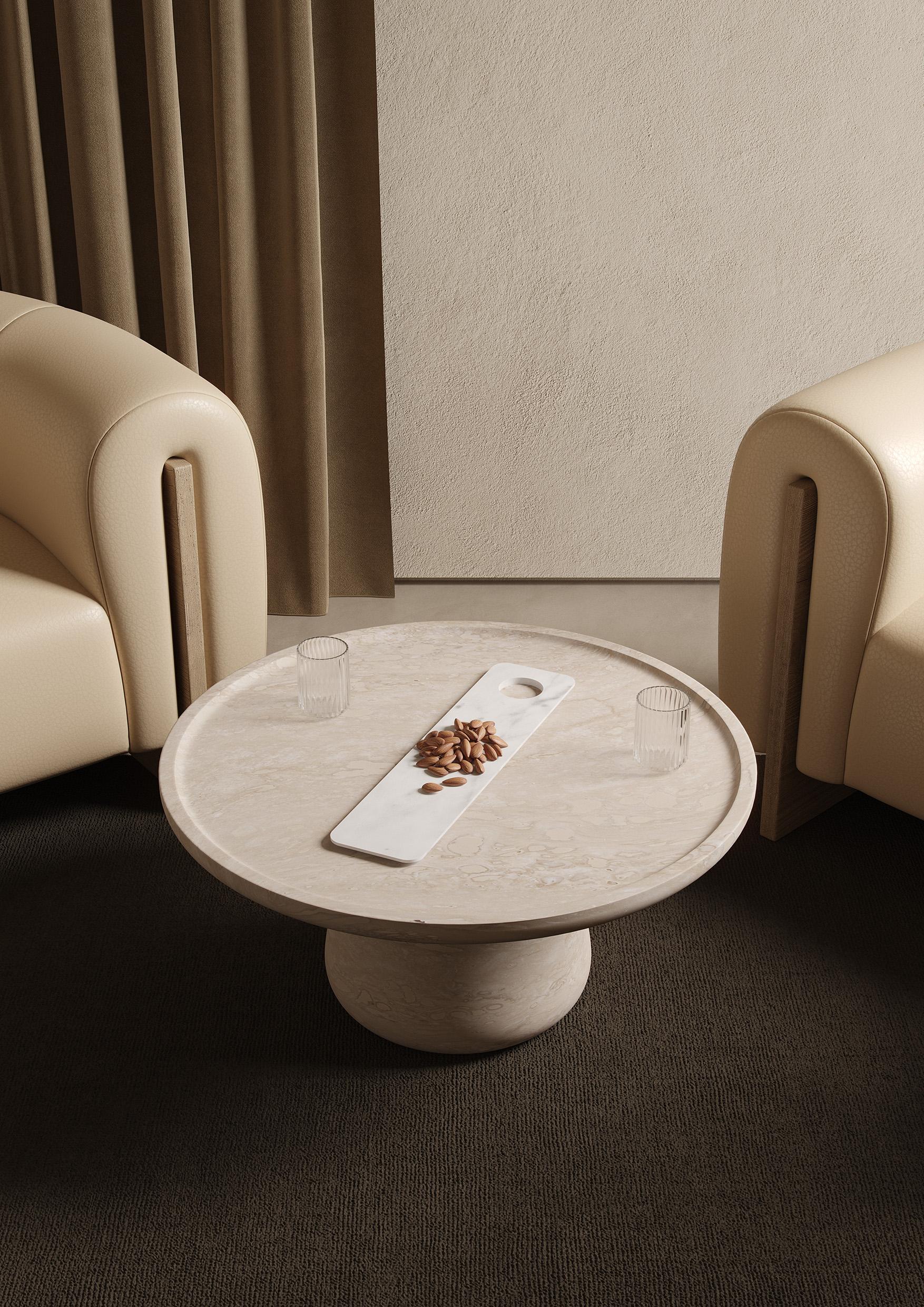Distinctive circular coffee table