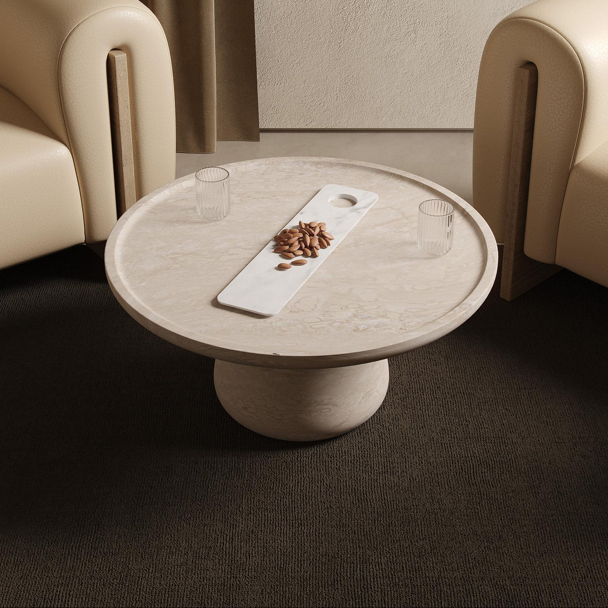Distinctive circular coffee table