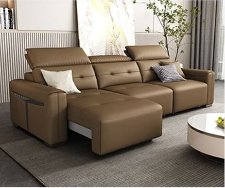 Multi-Angle Electric Leather Sectional Sofa Bed