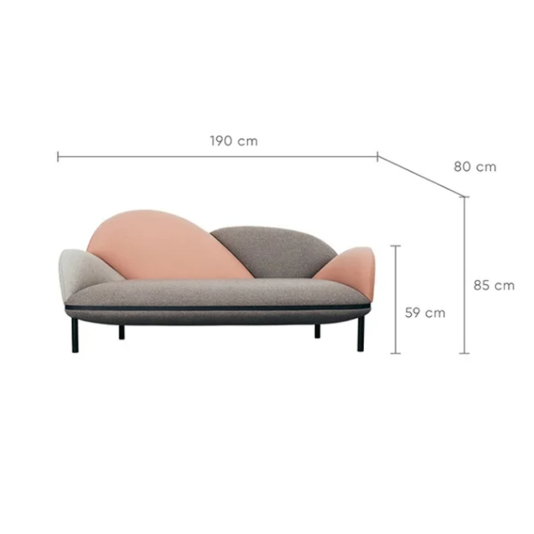 Comfortable two-seater relaxation sofa