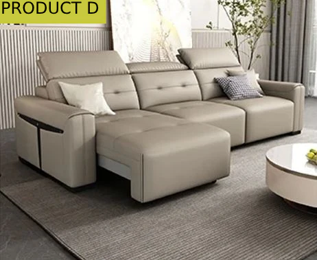 Multi-Angle Electric Leather Sectional Sofa Bed