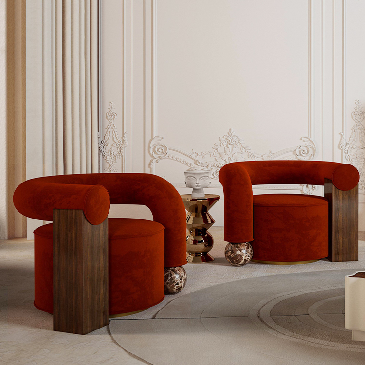 Distinct Velvet single sofa