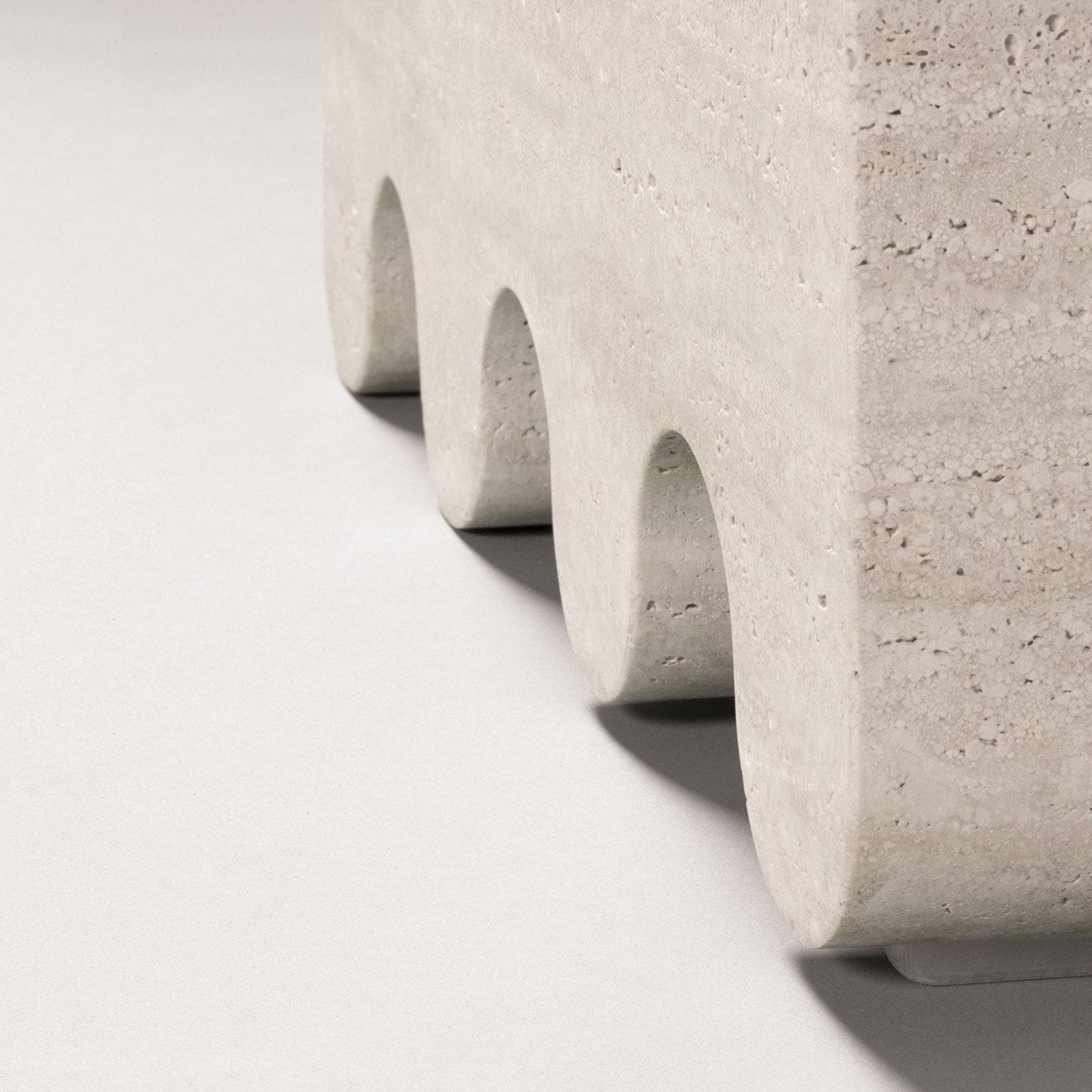 Contemporary Travertine Table Ossicle