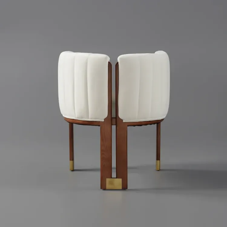 Dining table with four luxurious chairs