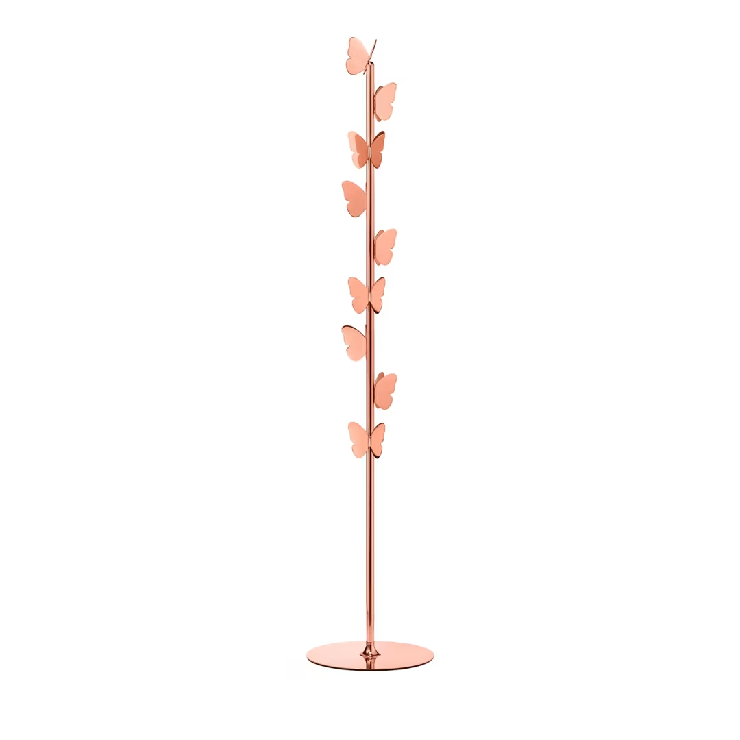 Butterly pink brass coatrack
