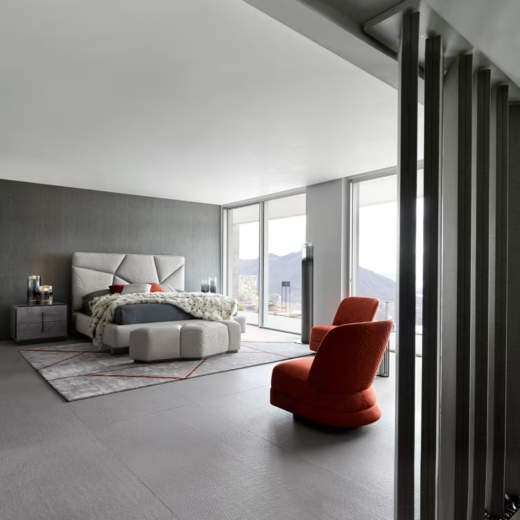 Leather bed