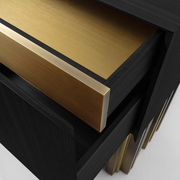 Mirage vintage with handmade sculpture black sideboard