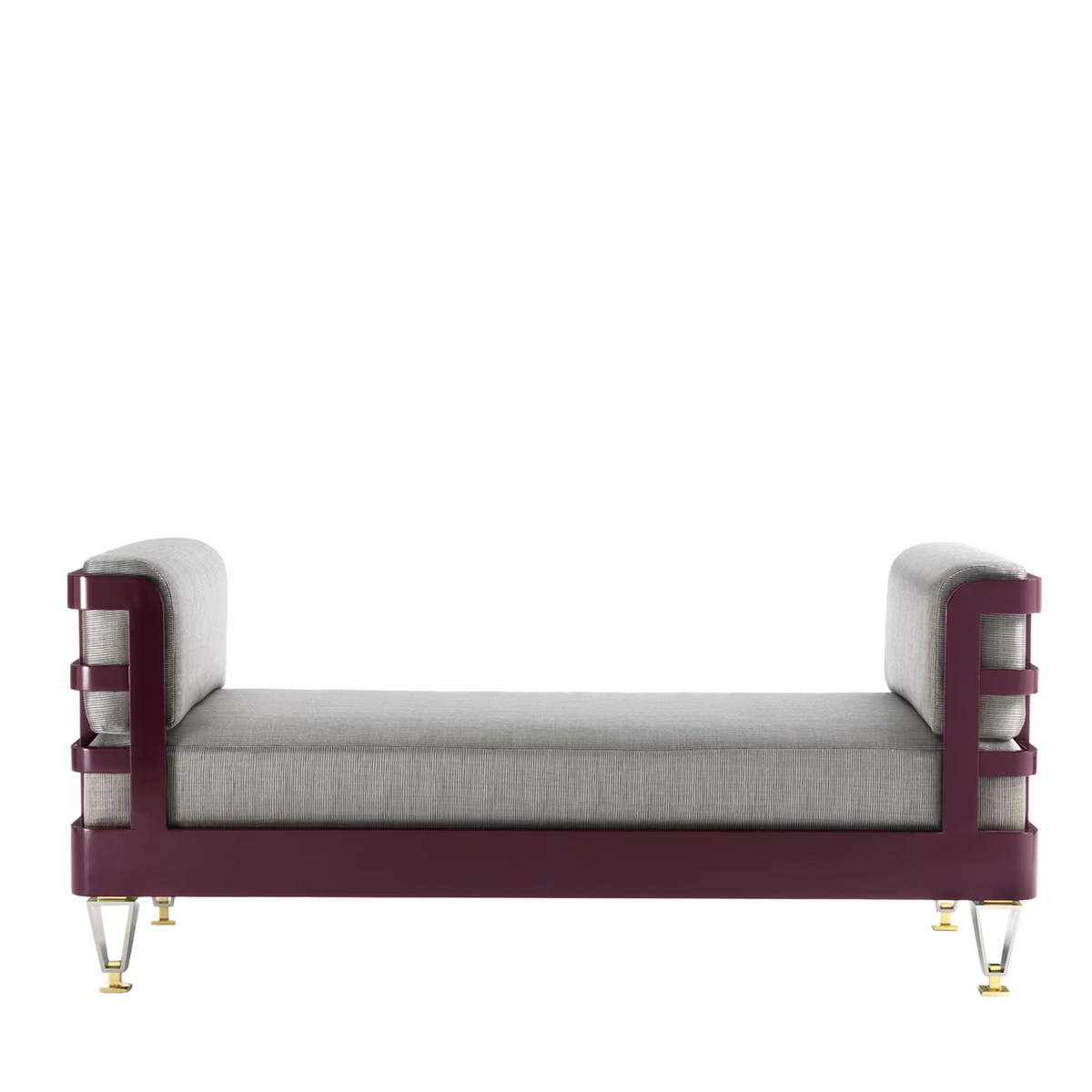 Lacquered wood bench
