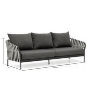 Grey fabric frame outdoor sofas