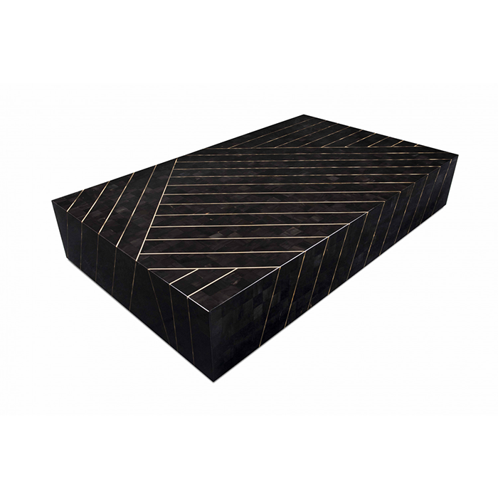 Luxurious Brass Inlay Table