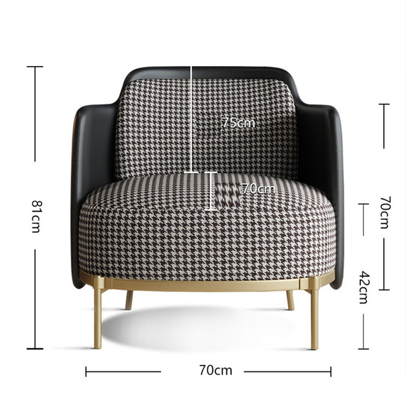 Chair with gold metal legs
