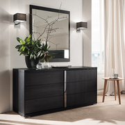 Rustic Elegance Matt Black Bedroom