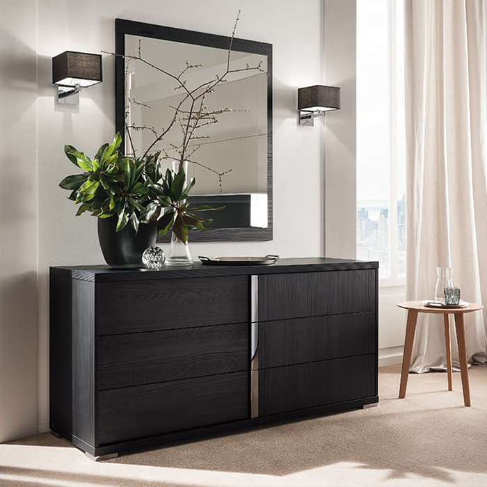 Rustic Elegance Matt Black Bedroom