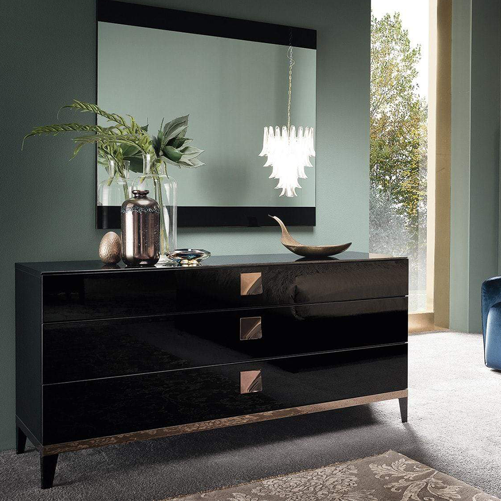Mont Noir High Gloss Bedroom Set