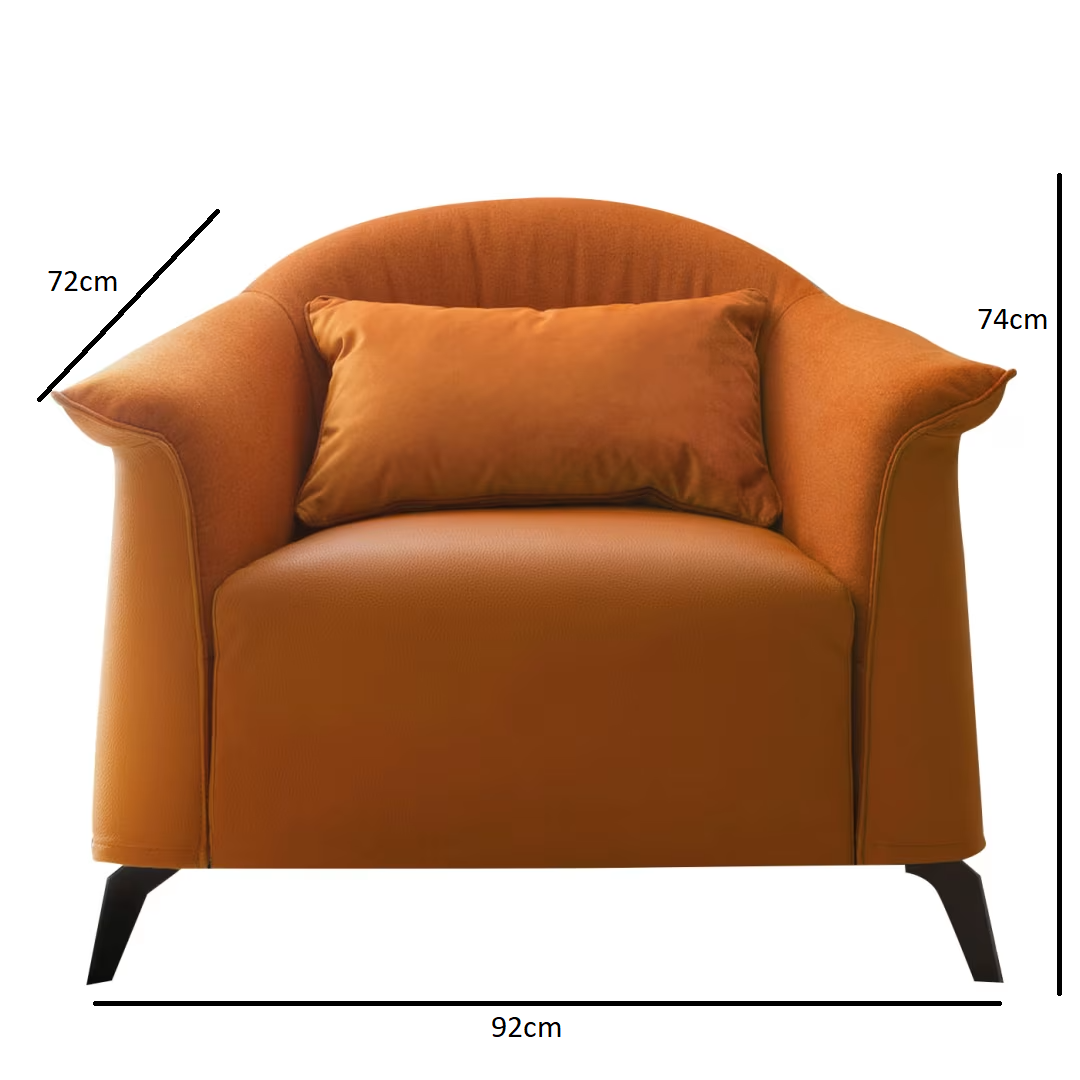 Cerere orange armchair