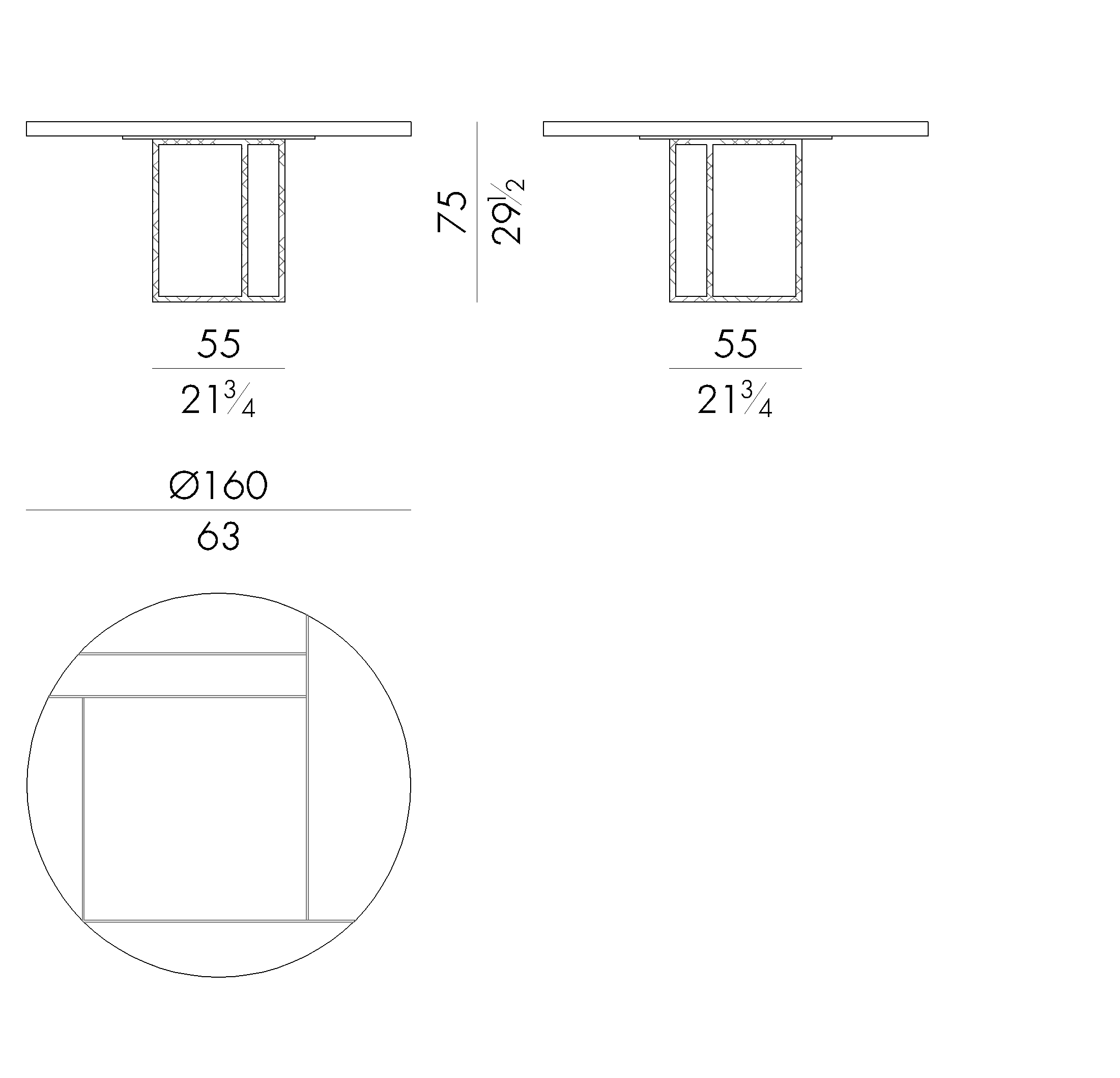 Luxury Round Metal Base Table
