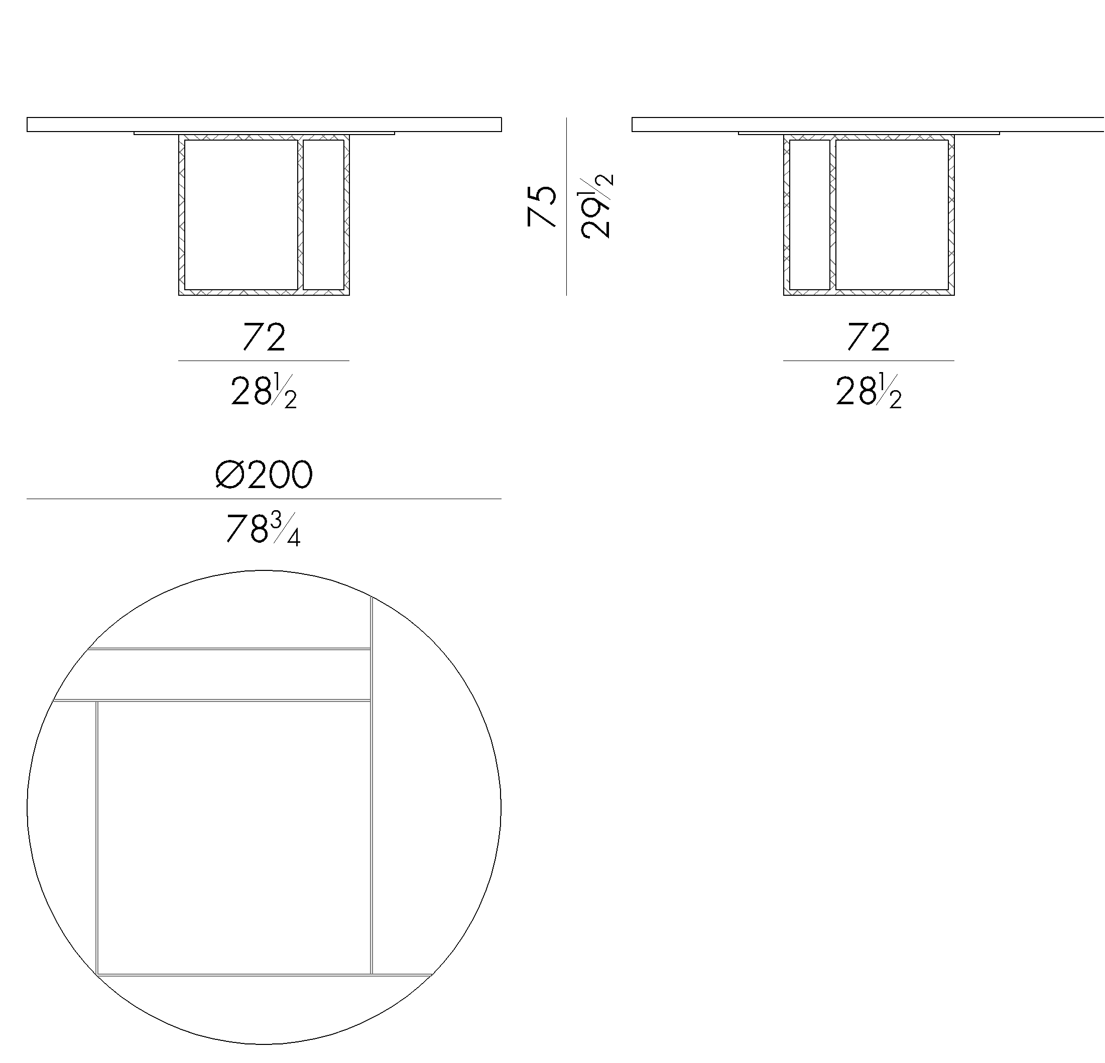 Luxury Round Metal Base Table