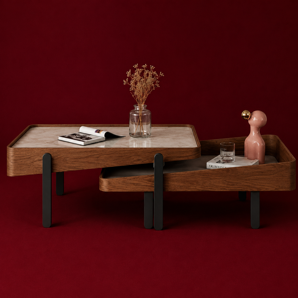 Elegant Minimalist Coffee Table Set