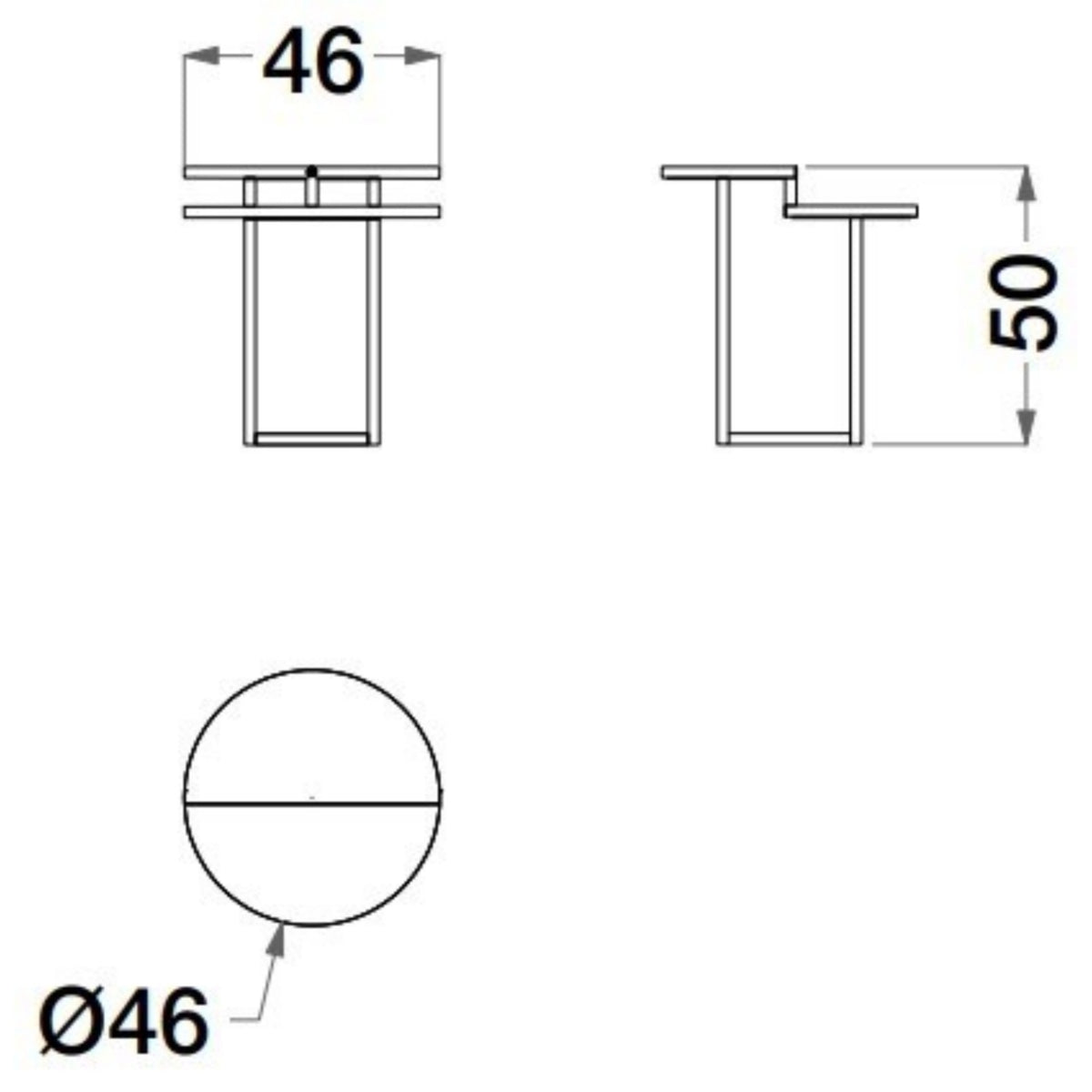 Split-top round side table