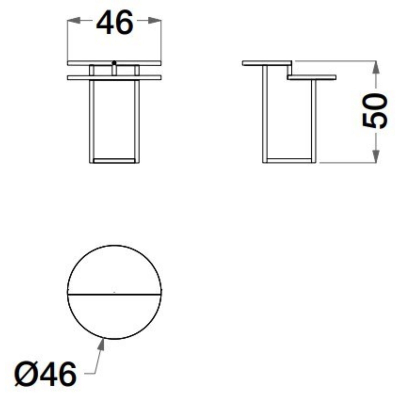 Split-top round side table