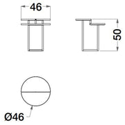 Split-top round side table