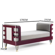 Lacquered wood bench