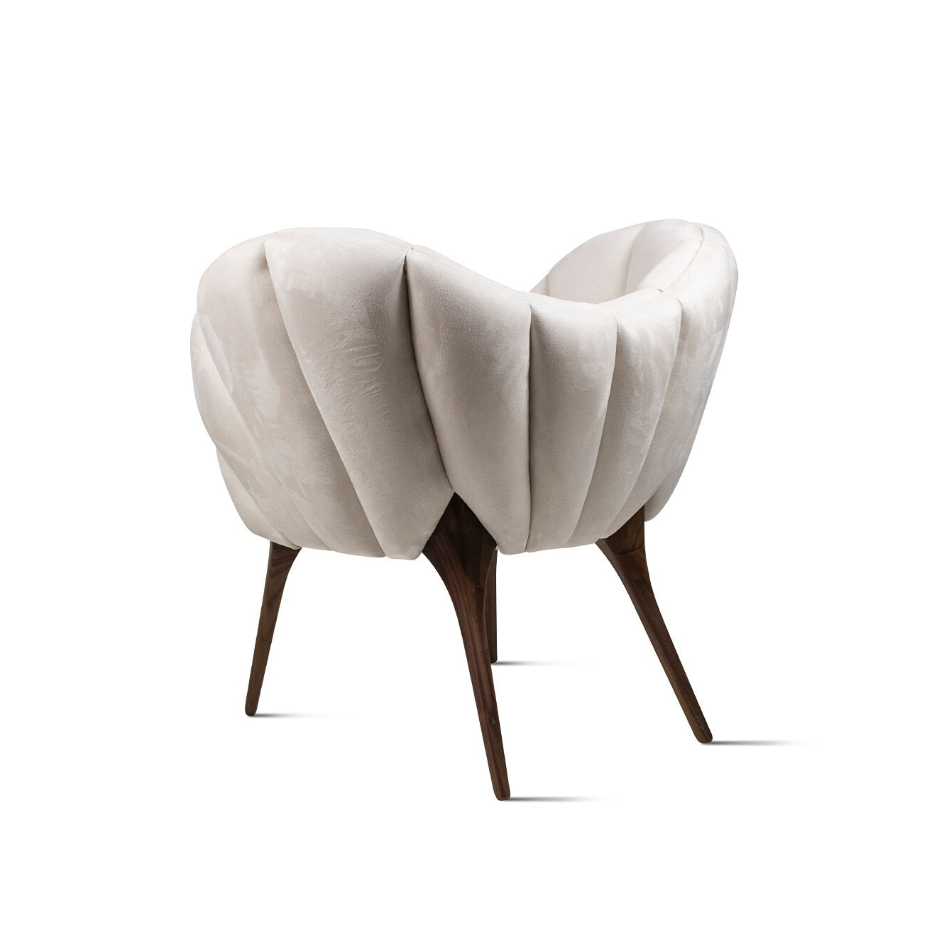 A chair with a distinctive modern design