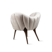 A chair with a distinctive modern design