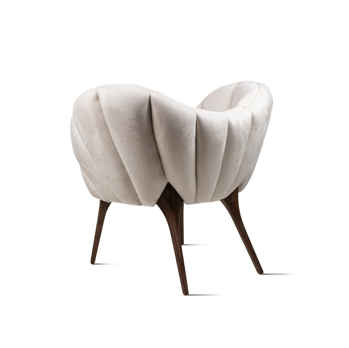 A chair with a distinctive modern design