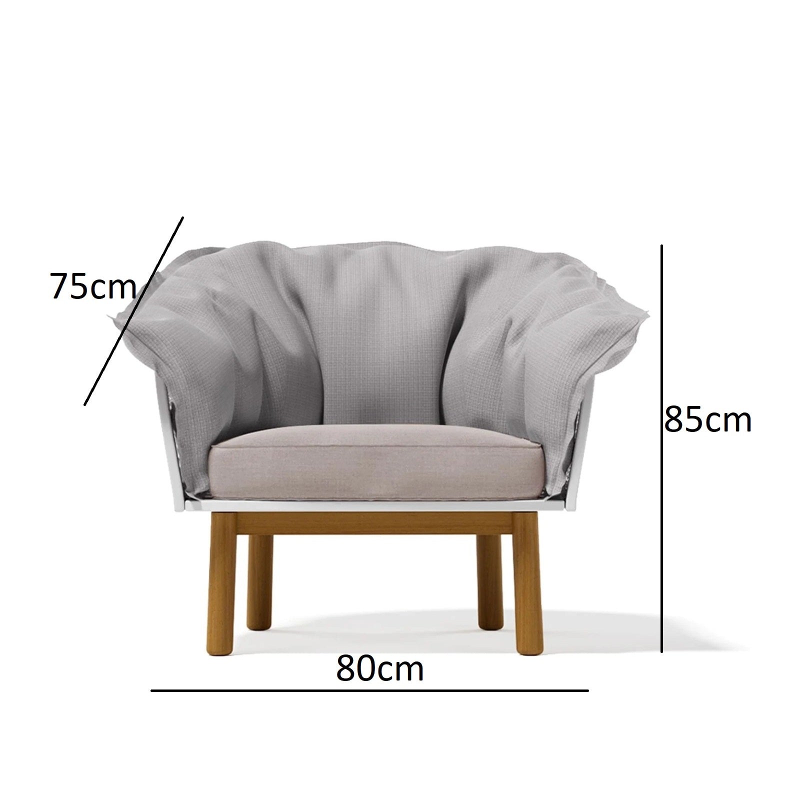 Outdoor armchairs with a distinctive design