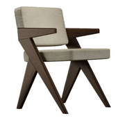 Souvenir white chevron chair