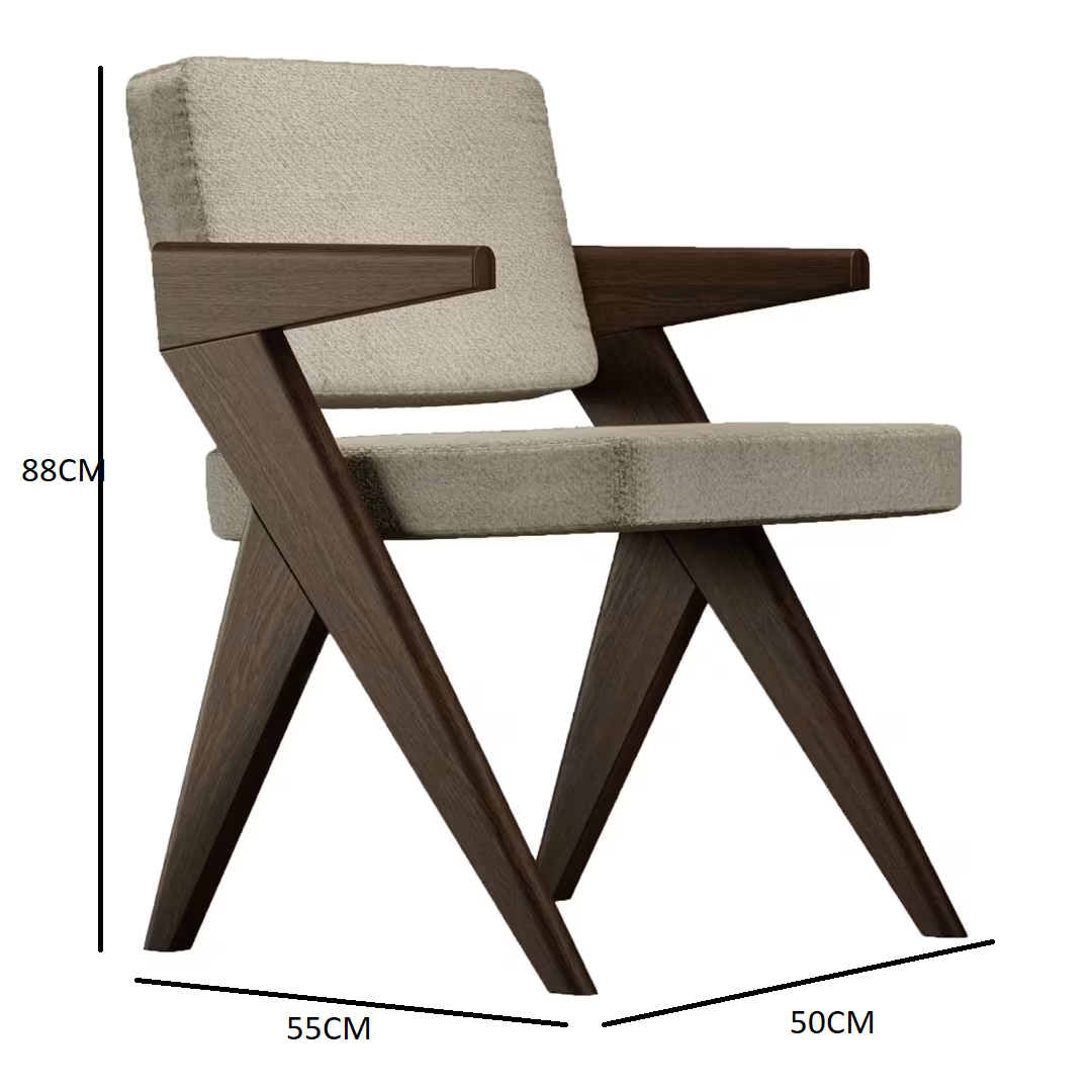 Souvenir white chevron chair