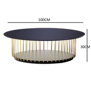 Etan blue and golden coffee table